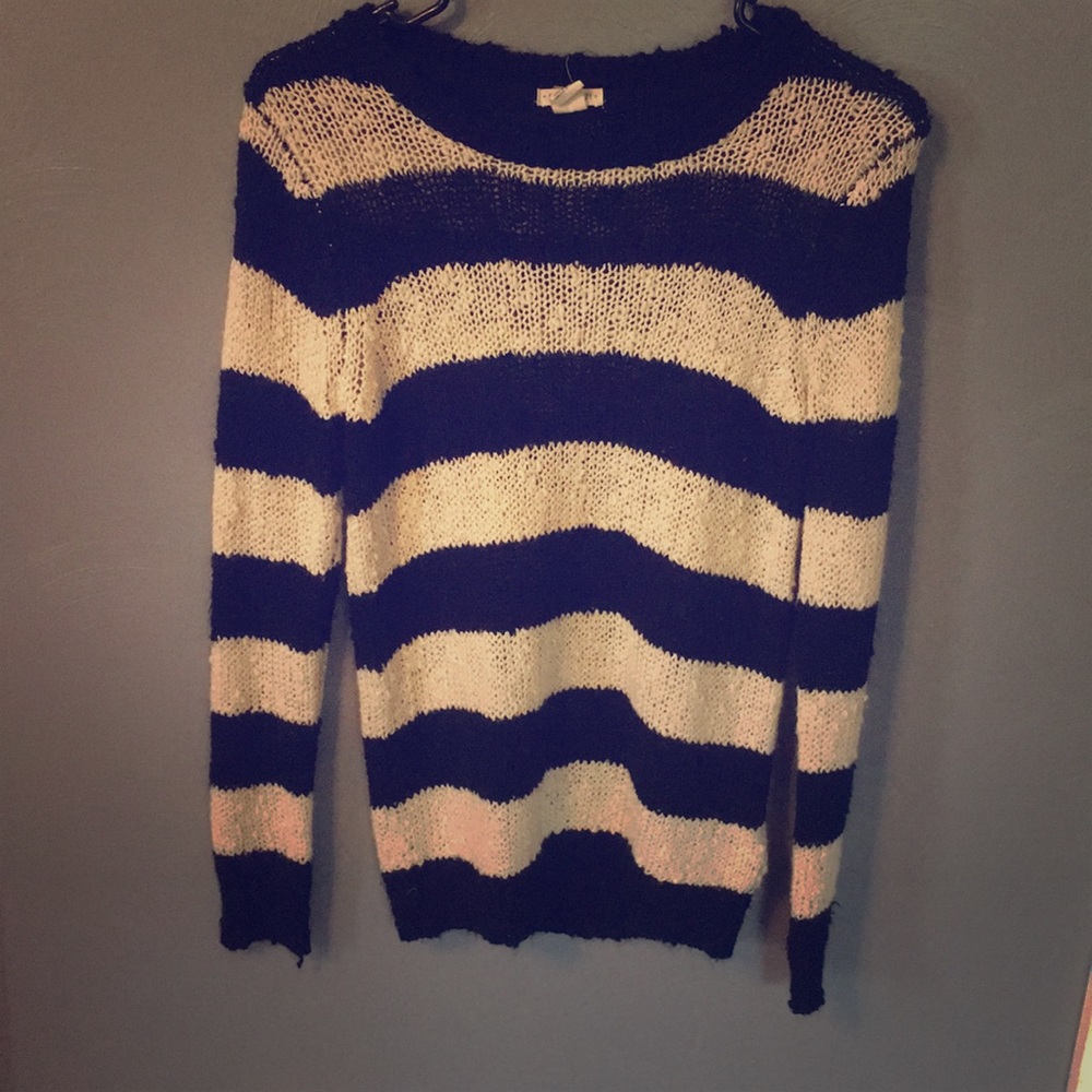Tan and black sweater